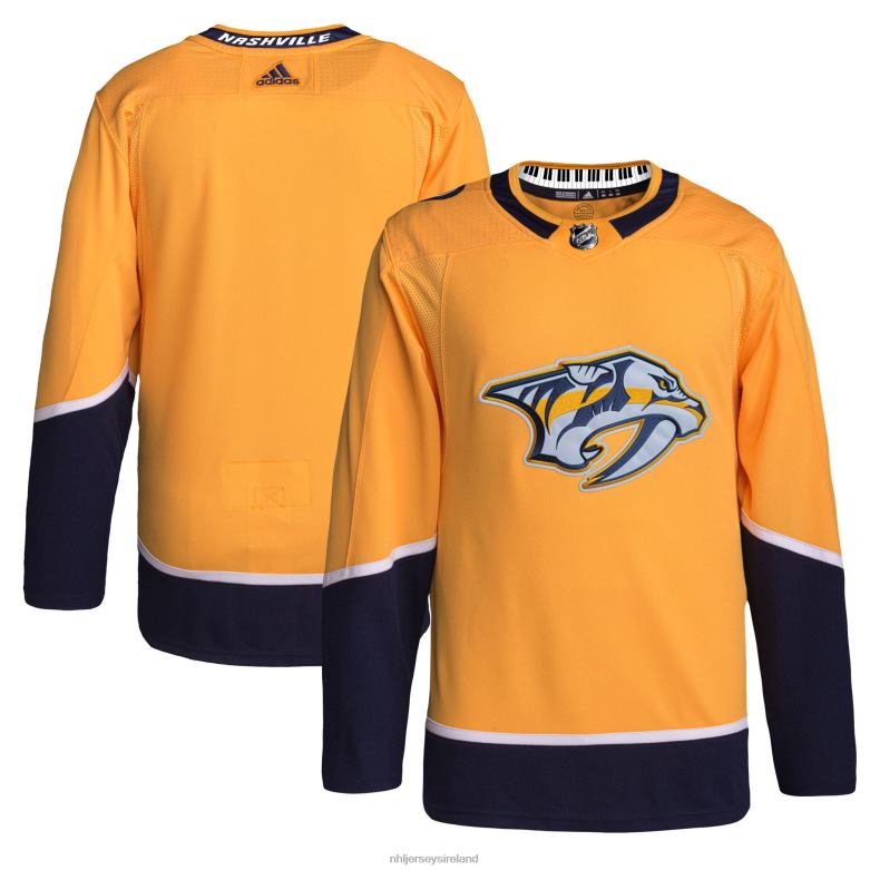 NHL Men Nashville Predators Adidas Gold Home Primegreen Authentic Pro Jersey D002V1923 Clothing