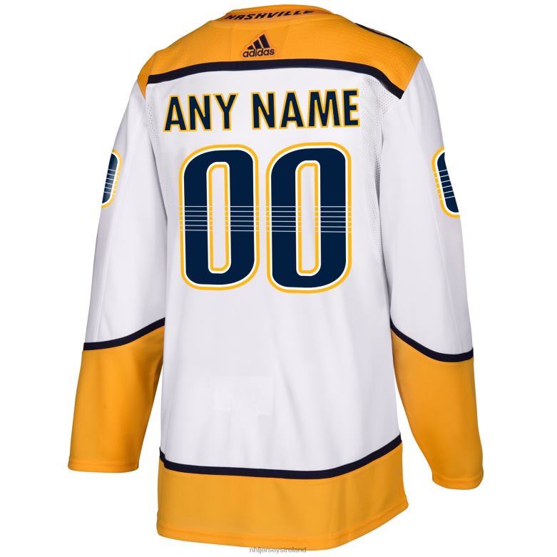 NHL Men Nashville Predators Adidas White Away Authentic Custom Jersey D002V2403 Clothing