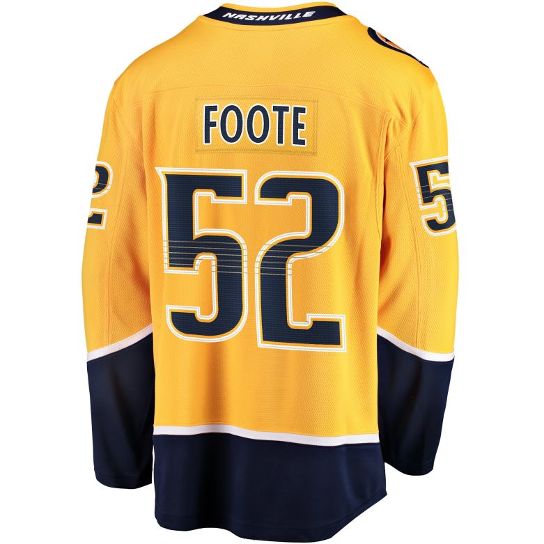 NHL Men Nashville Predators Cal Foote Fanatics Branded Gold Home Breakaway Jersey D002V1684 Clothing