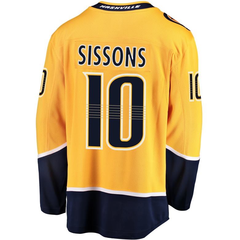 NHL Men Nashville Predators Colton Sissons Fanatics Branded Gold Breakaway Player Jersey D002V1581 Clothing