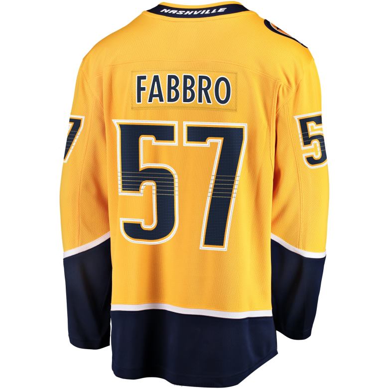 NHL Men Nashville Predators Dante Fabbro Fanatics Branded Gold Replica Player Jersey D002V2343 Clothing