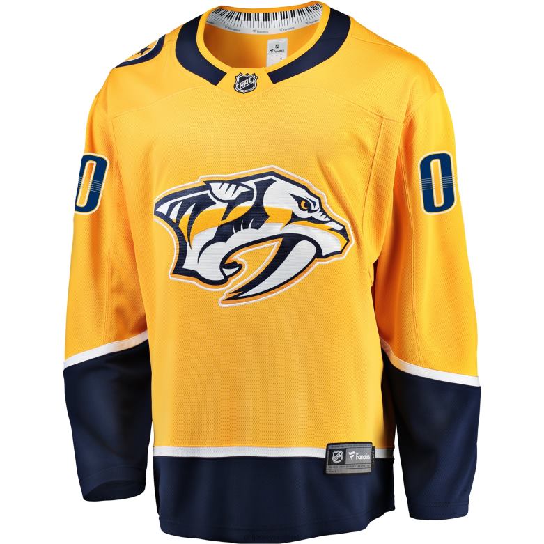 NHL Men Nashville Predators Fanatics Branded Gold Home Breakaway Custom Jersey D002V434 Clothing