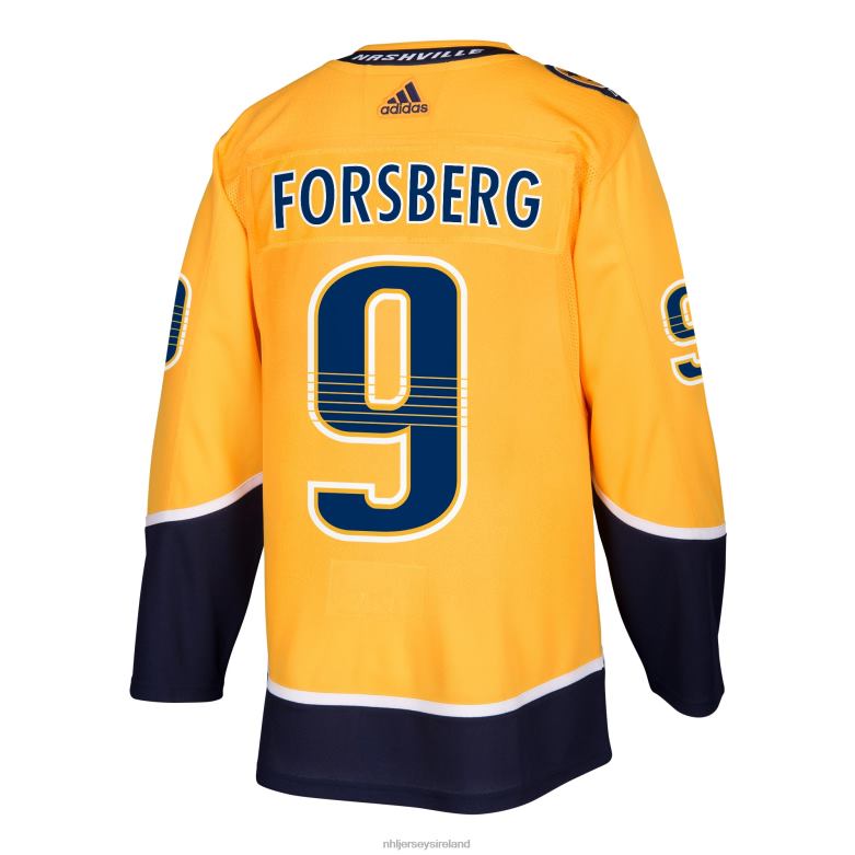 NHL Men Nashville Predators Filip Forsberg Adidas Gold Authentic Player Jersey D002V1148 Clothing
