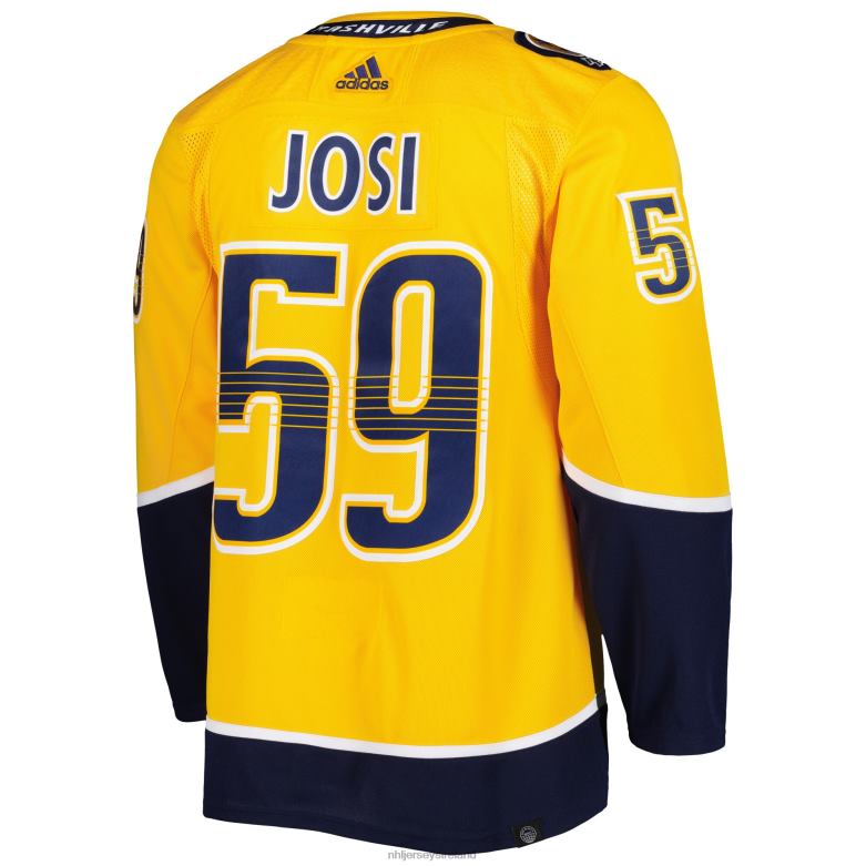 NHL Men Nashville Predators Roman Josi Adidas Gold Captain Home Primegreen Authentic Pro Player Jersey D002V758 Clothing