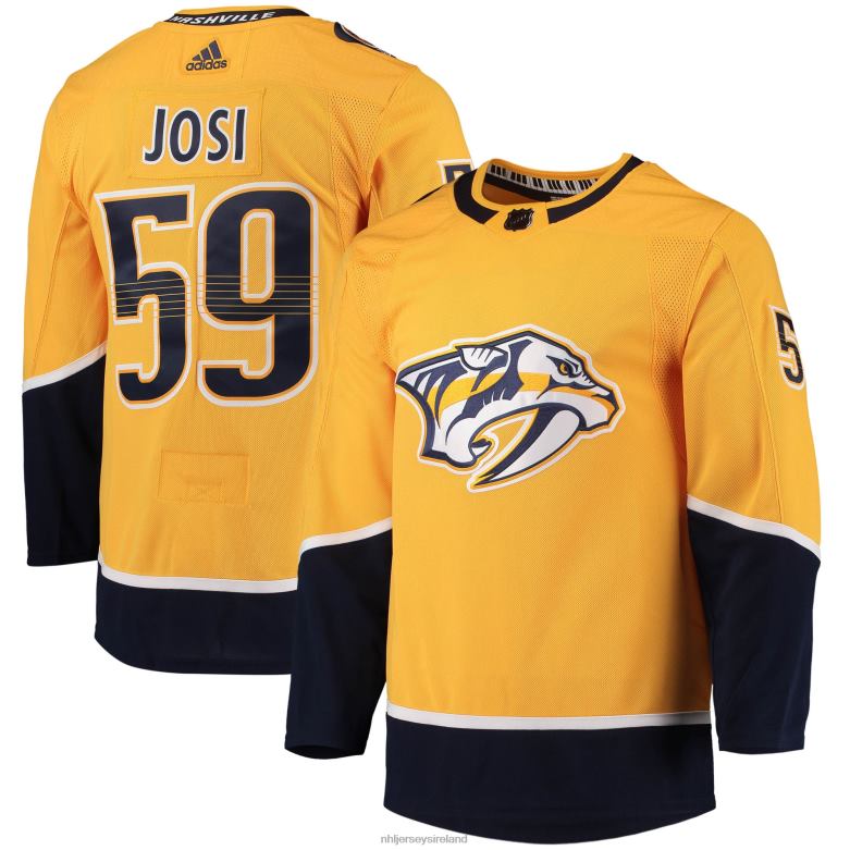 NHL Men Nashville Predators Roman Josi Adidas Gold Home Primegreen Authentic Pro Player Jersey D002V1404 Clothing