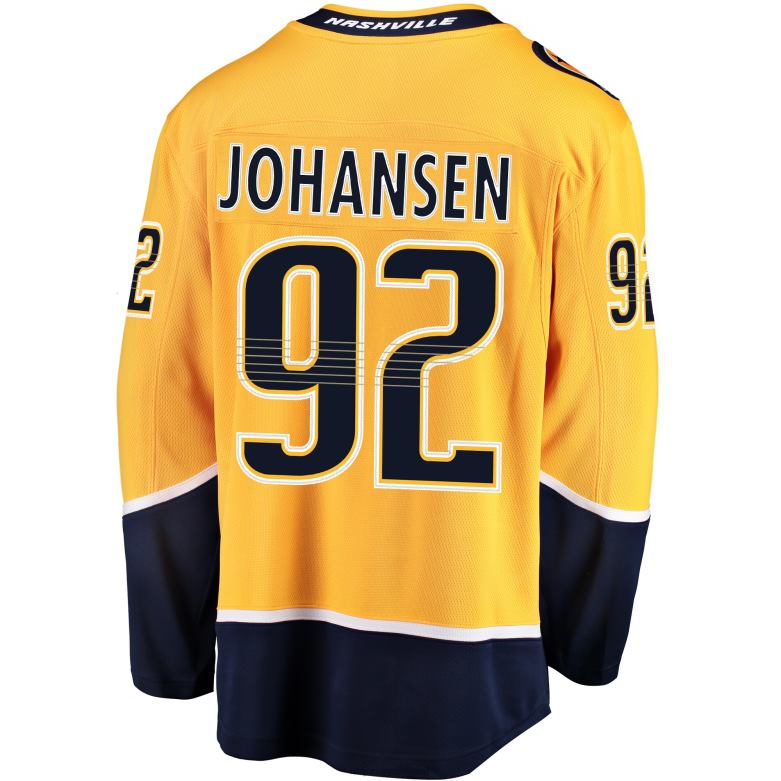 NHL Men Nashville Predators Ryan Johansen Fanatics Branded Gold Breakaway Player Jersey D002V1741 Clothing