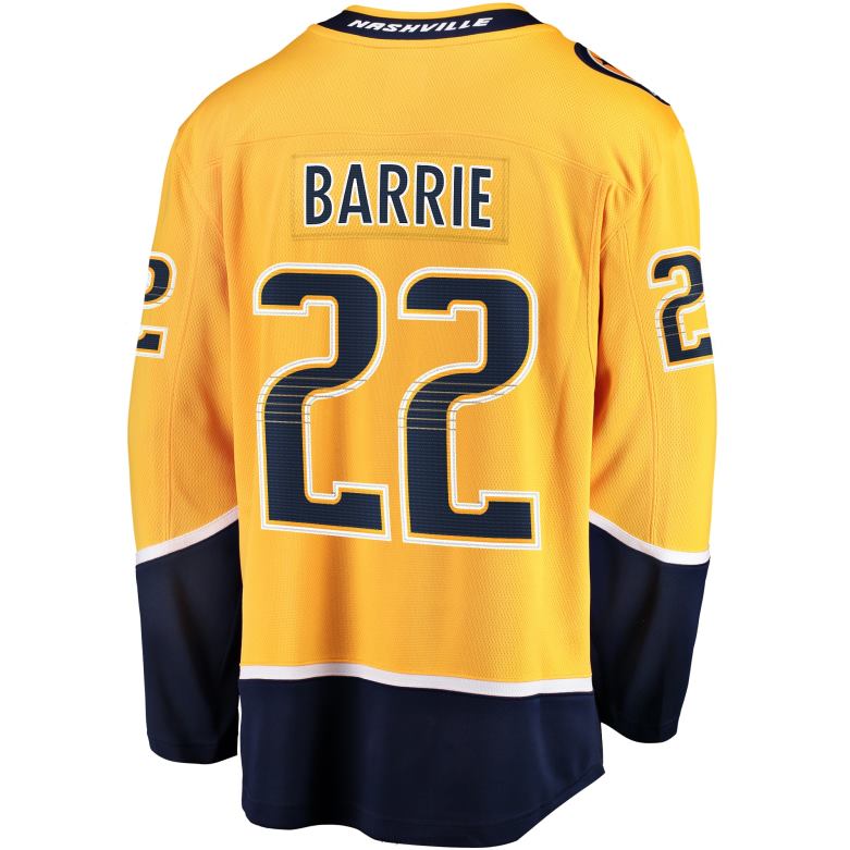 NHL Men Nashville Predators Tyson Barrie Fanatics Branded Gold Home Breakaway Jersey D002V2003 Clothing