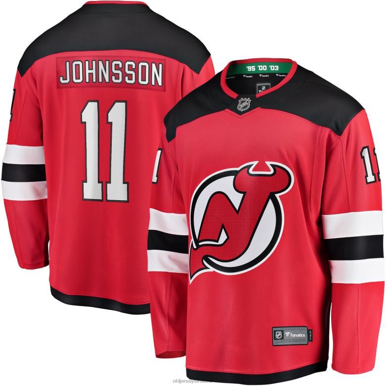NHL Men New Jersey Devils Andreas Johnsson Fanatics Branded Red Breakaway Player Jersey D002V2358 Clothing