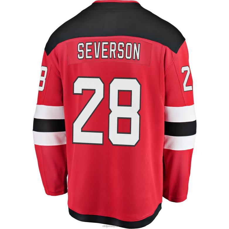 NHL Men New Jersey Devils Damon Severson Fanatics Branded Red Home Breakaway Player Jersey D002V1575 Clothing
