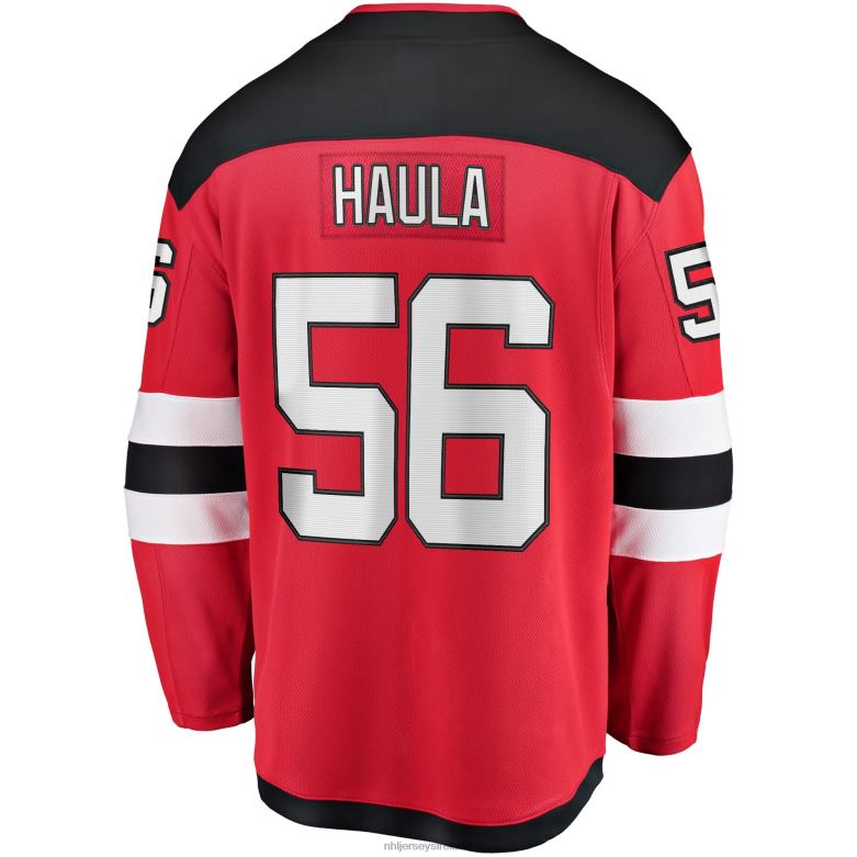 NHL Men New Jersey Devils Erik Haula Fanatics Branded Red Home Breakaway Player Jersey D002V1943 Clothing