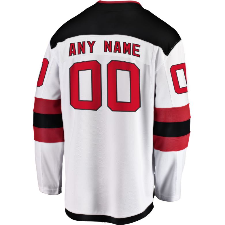 NHL Men New Jersey Devils Fanatics Branded White Away Breakaway Custom Jersey D002V207 Clothing