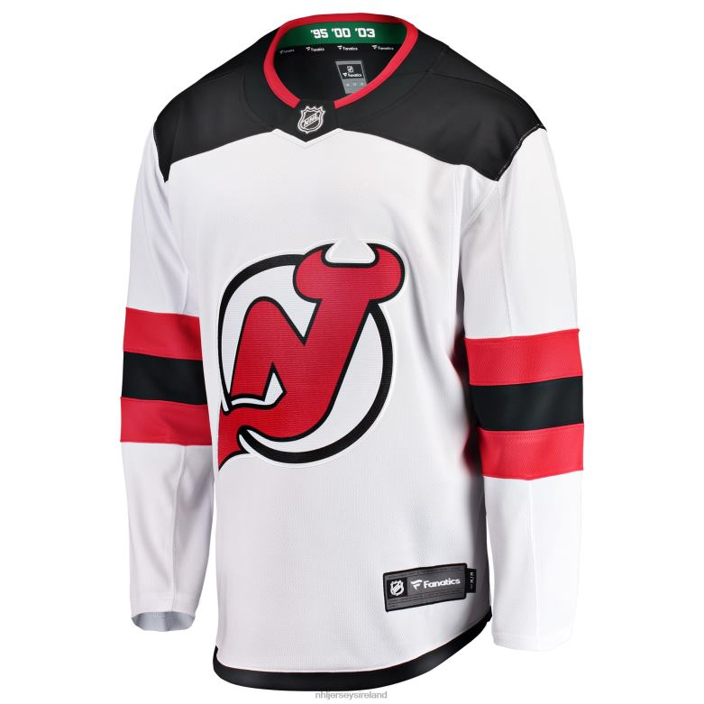 NHL Men New Jersey Devils Fanatics Branded White Breakaway Away Jersey D002V587 Clothing
