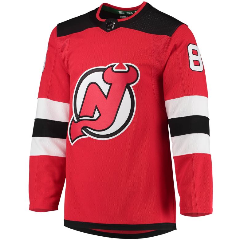 NHL Men New Jersey Devils Jack Hughes Adidas Red Home Primegreen Authentic Pro Player Jersey D002V60 Clothing