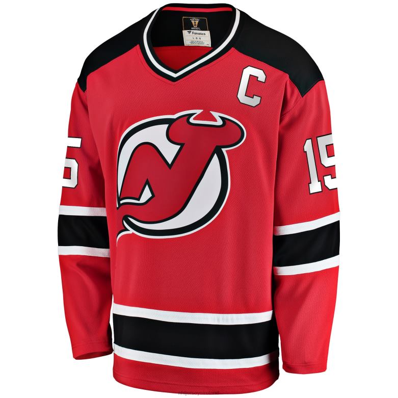 NHL Men New Jersey Devils Jamie Langenbrunner Fanatics Branded Red Premier Breakaway Retired Player Jersey D002V838 Clothing