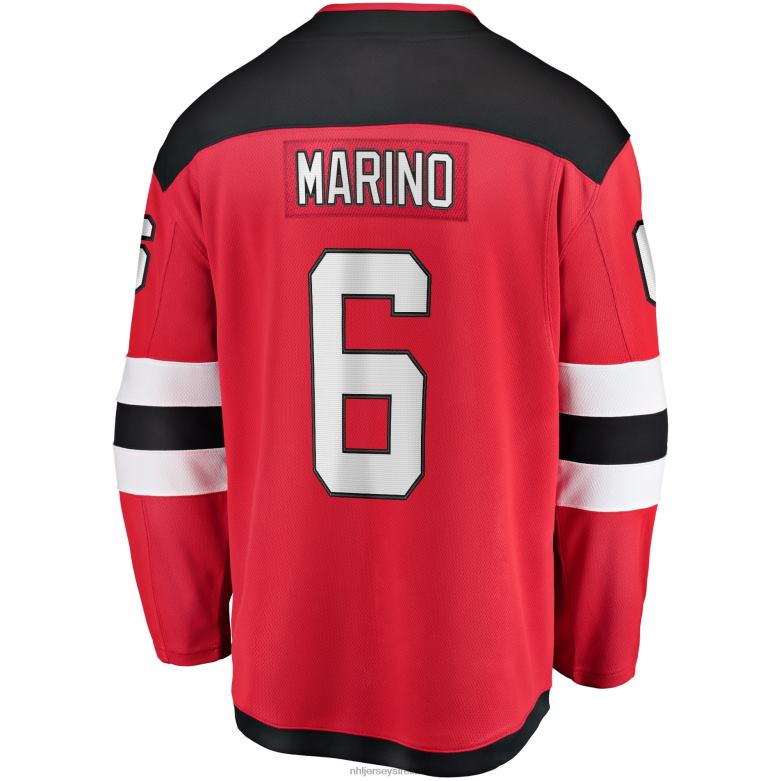 NHL Men New Jersey Devils John Marino Fanatics Branded Red Home Breakaway Player Jersey D002V1154 Clothing