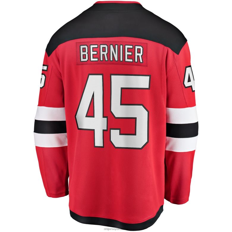NHL Men New Jersey Devils Jonathan Bernier Fanatics Branded Red Breakaway Player Jersey D002V2318 Clothing