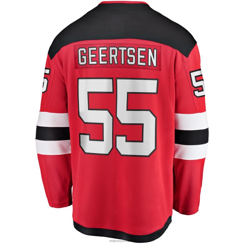 NHL Men New Jersey Devils Mason Geertsen Fanatics Branded Red Home Breakaway Player Jersey D002V2441 Clothing