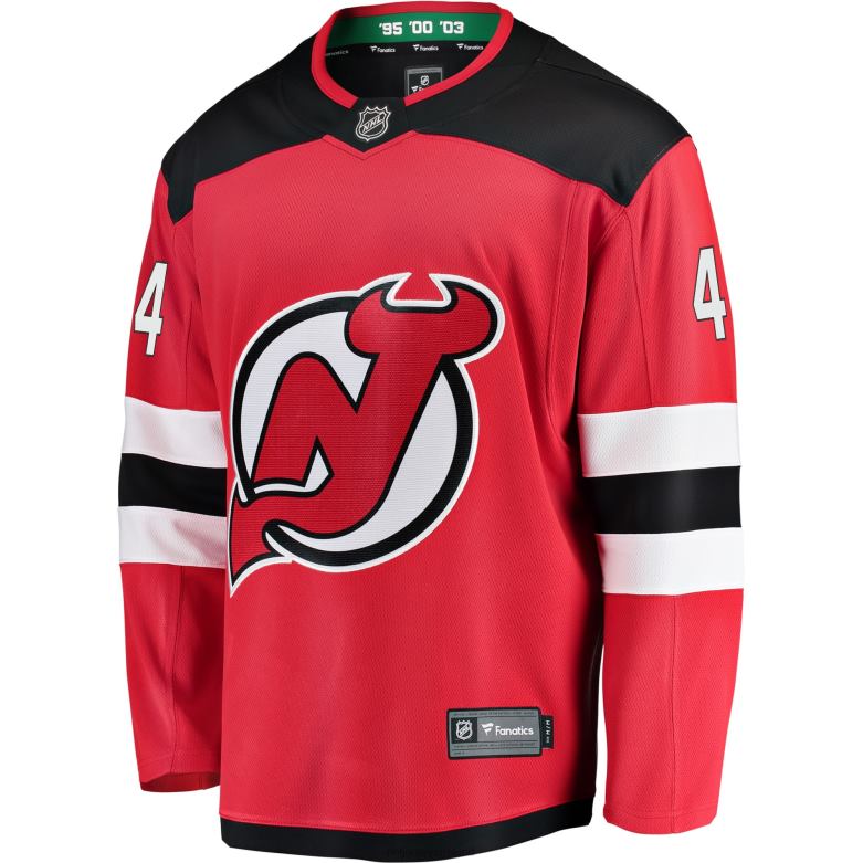 NHL Men New Jersey Devils Miles Wood Fanatics Branded Red Home Breakaway Player Jersey D002V1037 Clothing