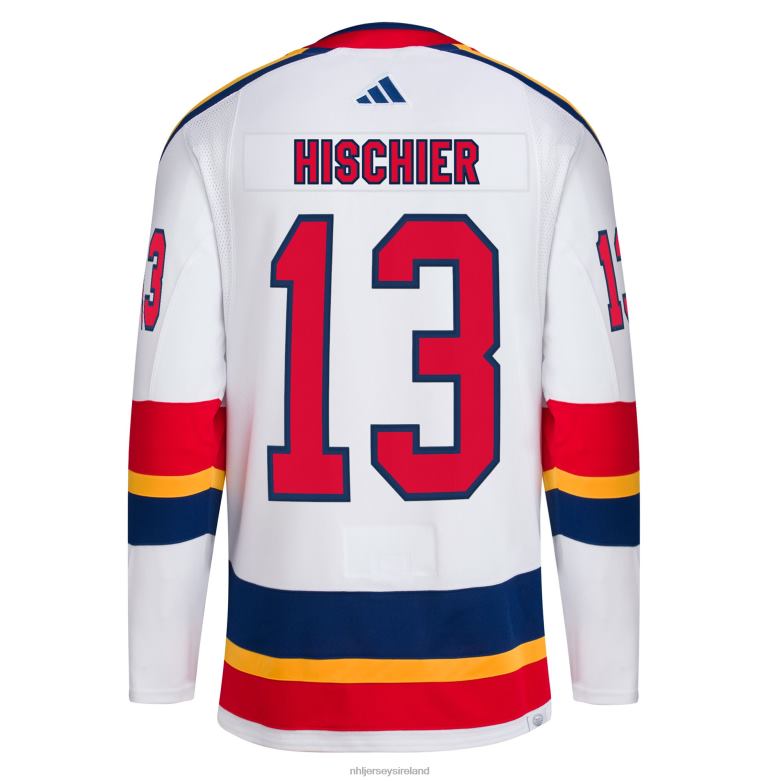 NHL Men New Jersey Devils Nico Hischier Adidas White Reverse Retro 20 Authentic Player Jersey D002V1183 Clothing