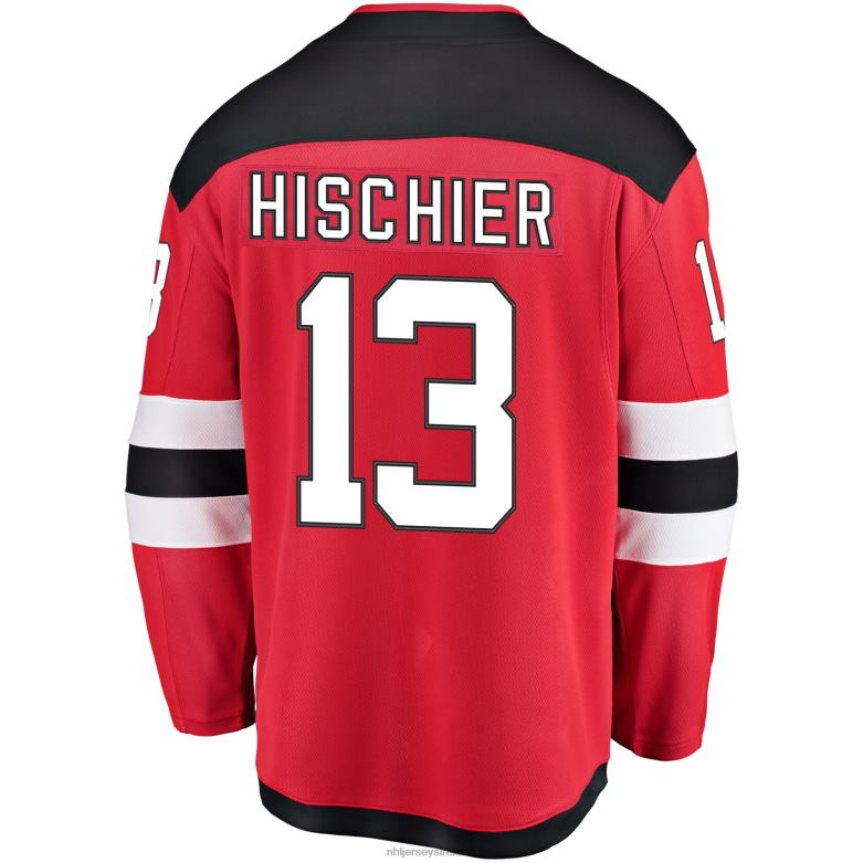 NHL Men New Jersey Devils Nico Hischier Fanatics Branded Red Breakaway Player Jersey D002V1193 Clothing