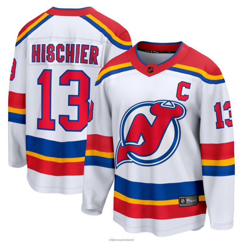 NHL Men New Jersey Devils Nico Hischier Fanatics Branded White Special Edition 20 Breakaway Player Jersey D002V268 Clothing