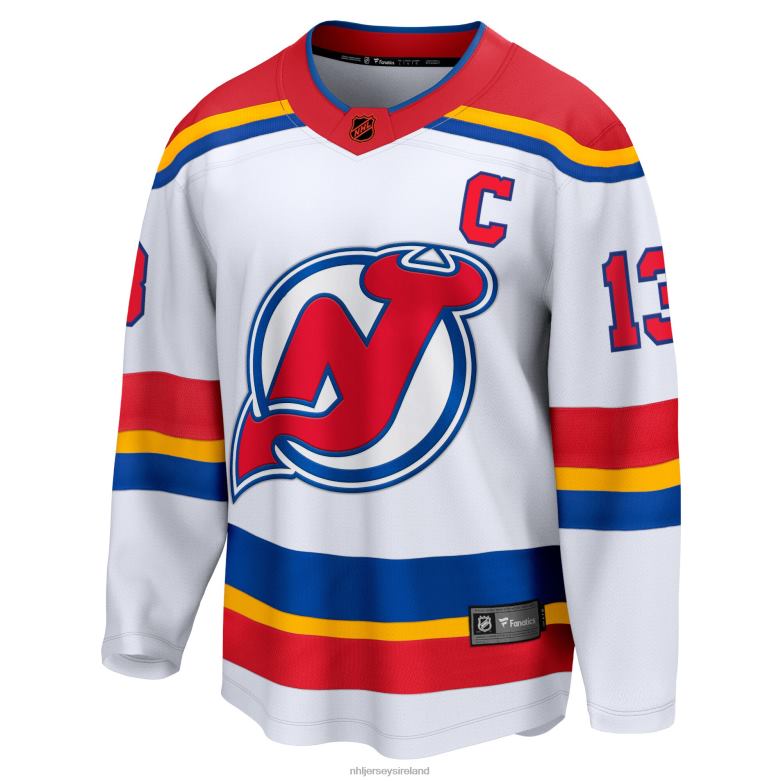NHL Men New Jersey Devils Nico Hischier Fanatics Branded White Special Edition 20 Breakaway Player Jersey D002V268 Clothing