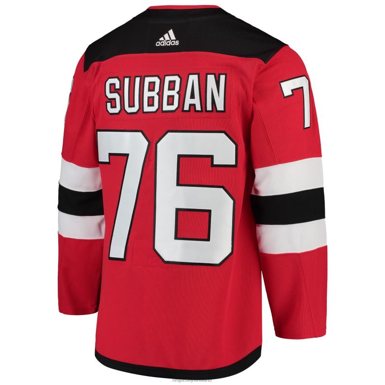 NHL Men New Jersey Devils PK Subban Adidas Red Authentic Player Jersey D002V2001 Clothing