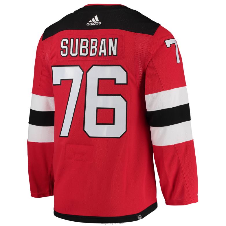 NHL Men New Jersey Devils PK Subban Adidas Red Home Primegreen Authentic Pro Player Jersey D002V1557 Clothing