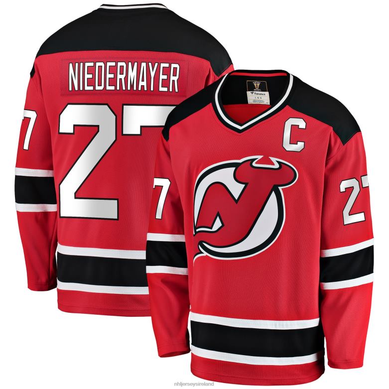 NHL Men New Jersey Devils Scott Niedermayer Fanatics Branded Red Premier Breakaway Retired Player Jersey D002V326 Clothing
