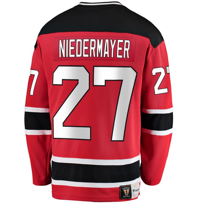 NHL Men New Jersey Devils Scott Niedermayer Fanatics Branded Red Premier Breakaway Retired Player Jersey D002V326 Clothing