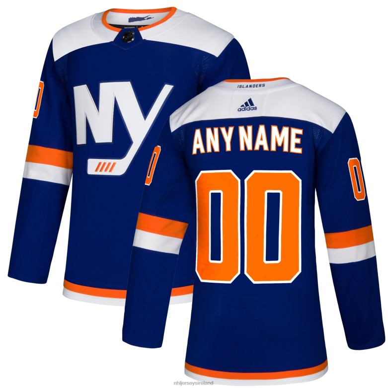 NHL Men New York Islanders Adidas Blue Alternate Authentic Custom Jersey D002V2211 Clothing
