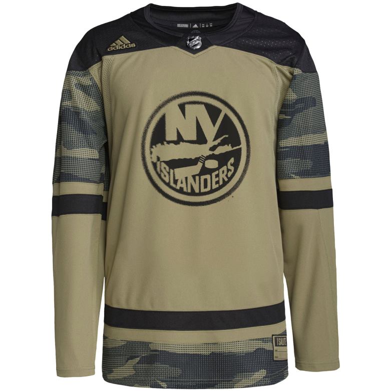 NHL Men New York Islanders Adidas Camo Military Appreciation Team Authentic Custom Practice Jersey D002V489 Clothing