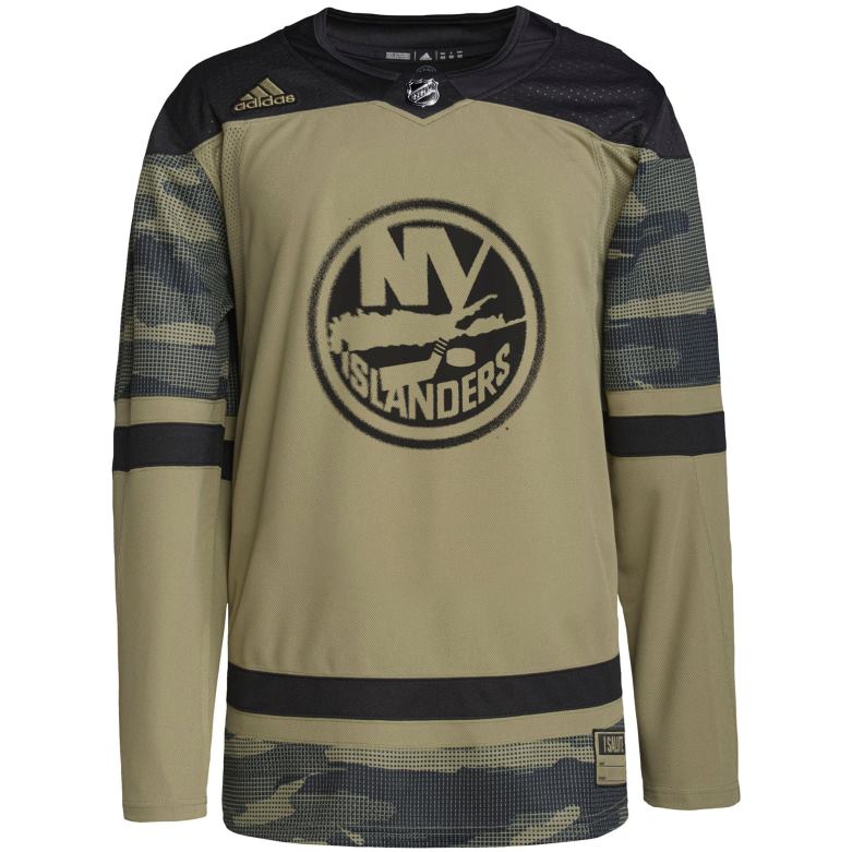 NHL Men New York Islanders Adidas Camo Military Appreciation Team Authentic Practice Jersey D002V919 Clothing