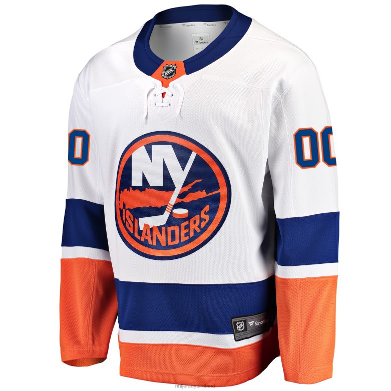 NHL Men New York Islanders Fanatics Branded White Away Breakaway Custom Jersey D002V416 Clothing