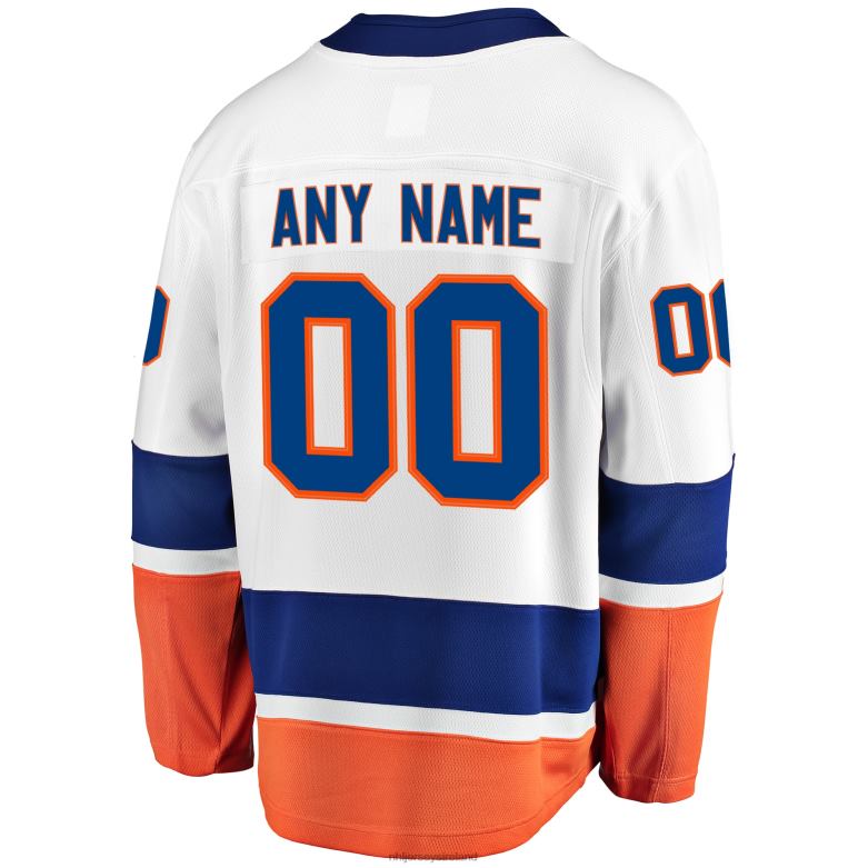 NHL Men New York Islanders Fanatics Branded White Away Breakaway Custom Jersey D002V416 Clothing