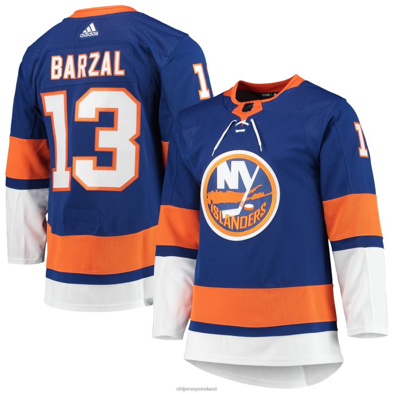 NHL Men New York Islanders Mathew Barzal Adidas Royal Home Primegreen Authentic Pro Player Jersey D002V541 Clothing
