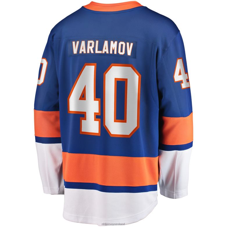 NHL Men New York Islanders Semyon Varlamov Fanatics Branded Royal Replica Player Jersey D002V1864 Clothing