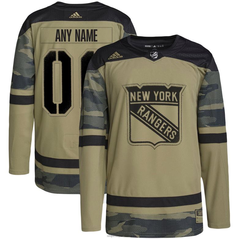 NHL Men New York Rangers Adidas Camo Military Appreciation Team Authentic Custom Practice Jersey D002V1771 Clothing