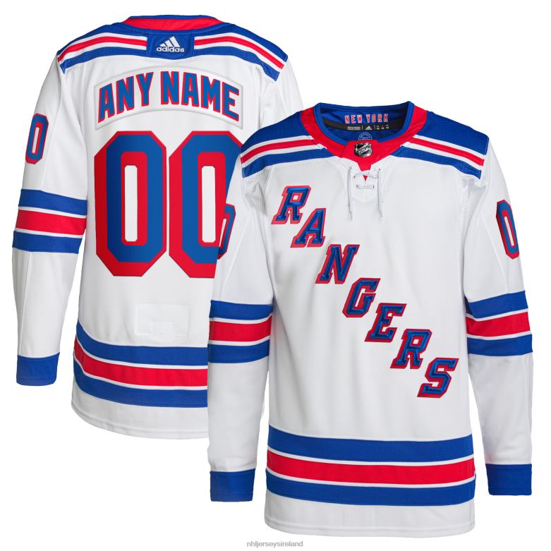 NHL Men New York Rangers Adidas White Away Primegreen Authentic Pro Custom Jersey D002V61 Clothing