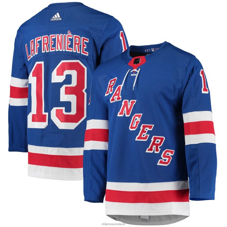 NHL Men New York Rangers Alexis Lafreniere Adidas Blue Home Primegreen Authentic Pro Player Jersey D002V970 Clothing