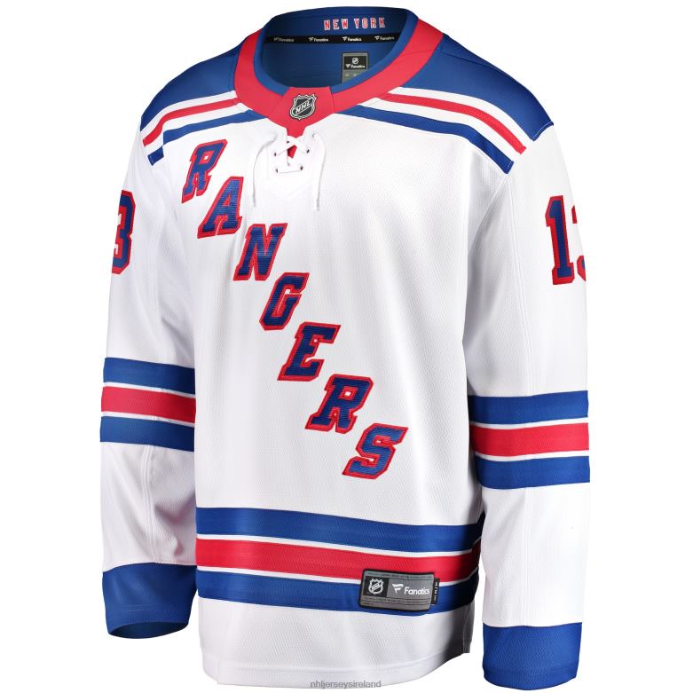 NHL Men New York Rangers Alexis Lafreniere Fanatics Branded White Away Premier Breakaway Player Jersey D002V225 Clothing