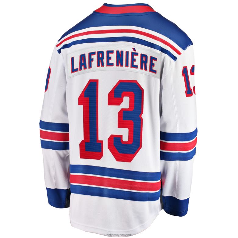 NHL Men New York Rangers Alexis Lafreniere Fanatics Branded White Away Premier Breakaway Player Jersey D002V225 Clothing