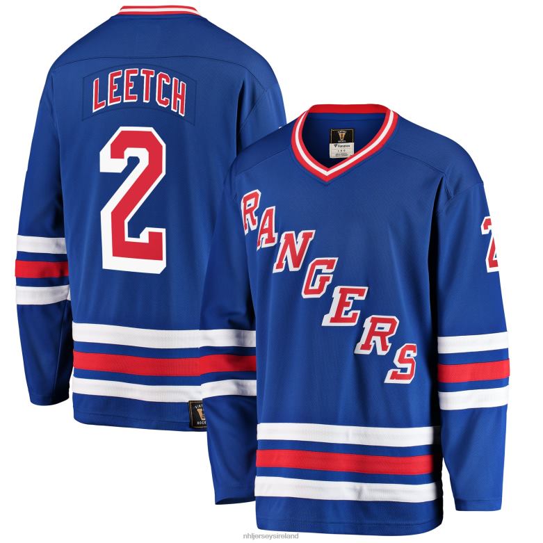 NHL Men New York Rangers Brian Leetch Fanatics Branded Blue Premier Breakaway Retired Player Jersey D002V345 Clothing