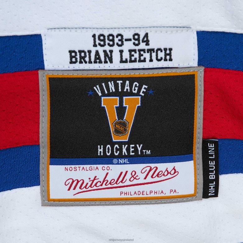 NHL Men New York Rangers Brian Leetch Mitchell  Ness Blue 1993 Blue Line Player Jersey D002V635 Clothing