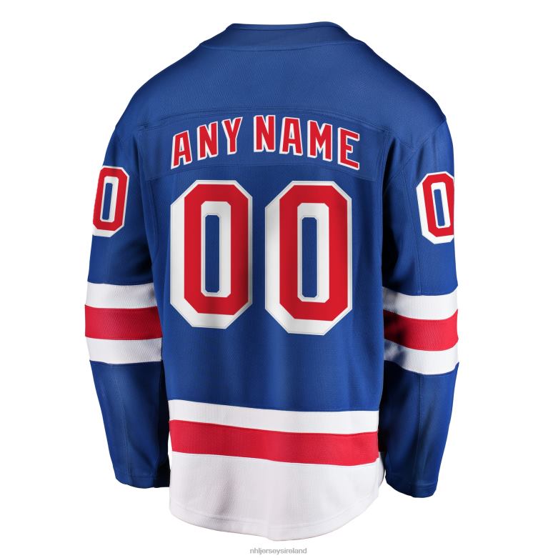 NHL Men New York Rangers Fanatics Branded Blue Home Breakaway Custom Jersey D002V46 Clothing