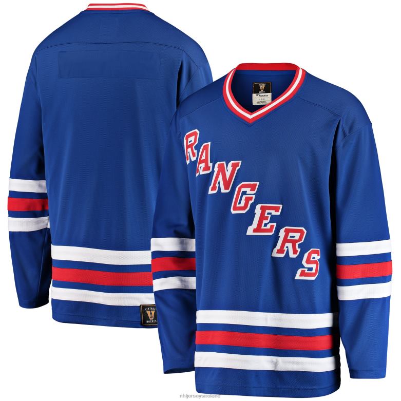 NHL Men New York Rangers Fanatics Branded Blue Premier Breakaway Heritage Blank Jersey D002V213 Clothing