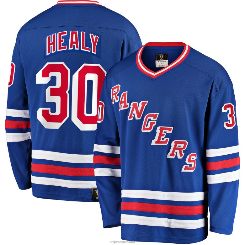 NHL Men New York Rangers Glenn Healy Fanatics Branded Blue Premier Breakaway Retired Player Jersey D002V1312 Clothing