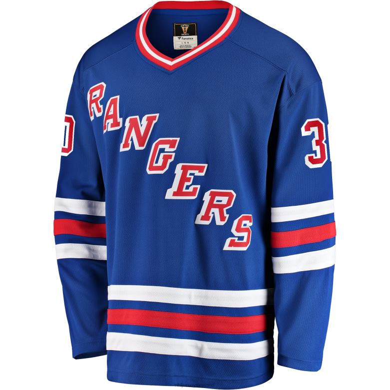 NHL Men New York Rangers Glenn Healy Fanatics Branded Blue Premier Breakaway Retired Player Jersey D002V1312 Clothing