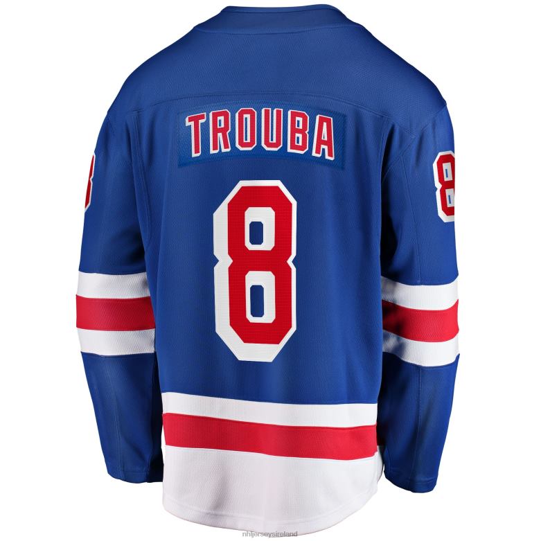 NHL Men New York Rangers Jacob Trouba Fanatics Branded Blue Home Breakaway Jersey D002V333 Clothing