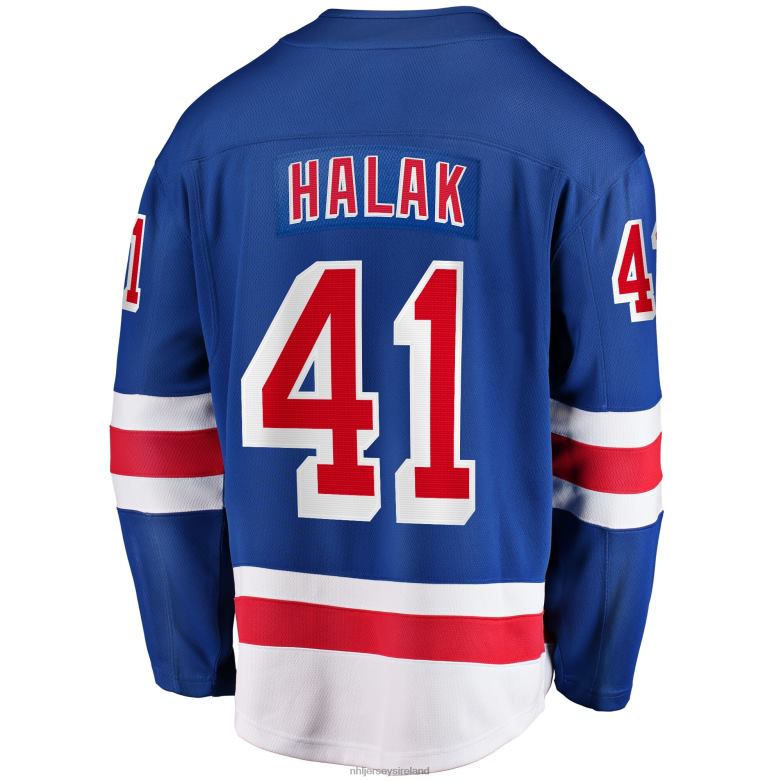 NHL Men New York Rangers Jaroslav Halak Fanatics Branded Blue Home Breakaway Player Jersey D002V1630 Clothing